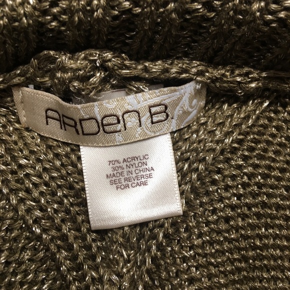 Arden B Womens  Cowl Neck Sweater Sz S Brown Pullover - Picture 6 of 6